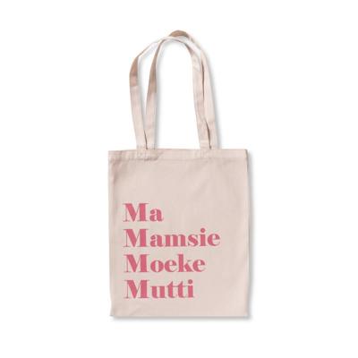 Canvas tas moeder - lichtroze