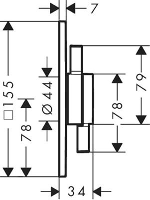 Hansgrohe DuoTurn E kraan inbouw voor 2 functies, chroom