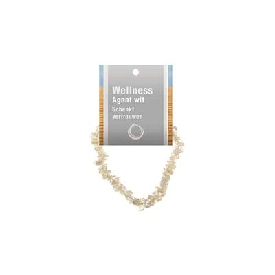 Ruben Robijn Splitarmband agaat wit op kaart (1 st)