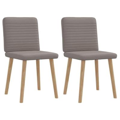 Eetkamerstoelen draaibaar 2 st stof taupe Eetkamerstoelen draaibaar 2 st stof taupe