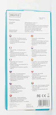 Digitus USB / PS/2 Toetsenbord/muis Adapterkabel [1x USB-A 2.0 stekker - 2x PS/2-bus] 10.00 cm 10.00 cm Transparant