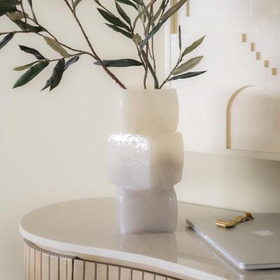 By-Boo Vaas 'Batu' Mondgeblazen glas, kleur Beige By-Boo Vaas 'Batu' Mondgeblazen glas, kleur Beige