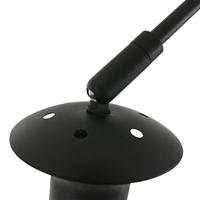 Steinhauer Wandlamp Sparkled light 8193zw zwart kap linnen wit - thumbnail