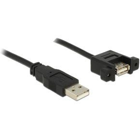 Delock 85106 USB-kabel USB 2.0 USB-A stekker, USB-A bus 1.00 m Zwart Delock 85106 USB-kabel USB 2.0 USB-A stekker, USB-A bus 1.00 m Zwart