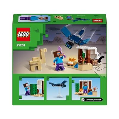 LEGO 21251 Minecraft Steve's woestijnexpeditie, videogamespeelgoed, bioom met huis en minifiguren