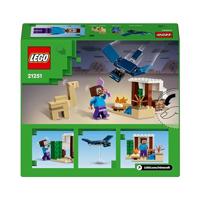 LEGO 21251 Minecraft Steve's woestijnexpeditie, videogamespeelgoed, bioom met huis en minifiguren - thumbnail