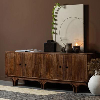 WOOOD Dressoir 'Staes' Mangohout, 200cm, kleur Walnoot