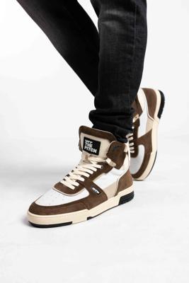 Off The Pitch Basketta Hi Glass Sneakers Bruin/Wit - Maat 39 - Kleur: WitBruin | Soccerfanshop