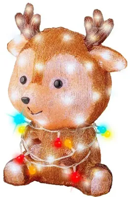 Lumineo LED kerstfiguur acryl rendier