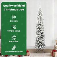 VidaXL Kunstkerstboom groen 210 cm pvc en staal en kunststof - thumbnail