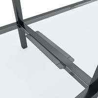 Wandtafel 220x35x75,5 cm gehard glas transparant - thumbnail
