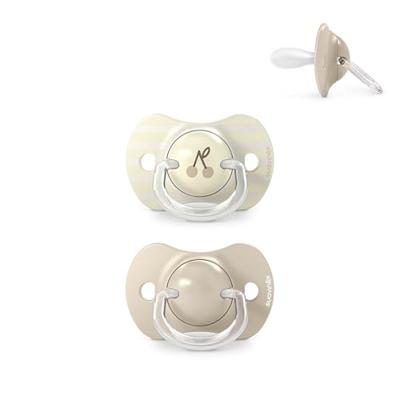 Set van 2 symmetrische fopspenen - SUAVINEX - Birdies - SX Pro - 18 maanden en ouder - Beige