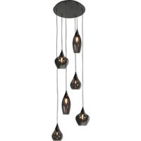 Highlight HanglampCambio zwart 6-lichts smoke glas - H5859.01 - thumbnail