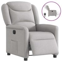 Fauteuil elektrisch verstelbaar stof wolk grijs - thumbnail