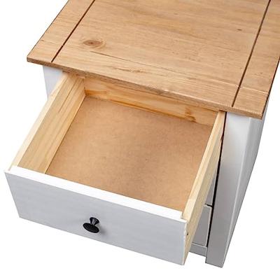 Nachtkastje Panama Range 46x40x57 cm grenenhout wit Nachtkastje Panama Range 46x40x57 cm grenenhout wit