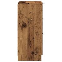 Dressoir 60x30x70 cm bewerkt hout oud houtkleurig - thumbnail