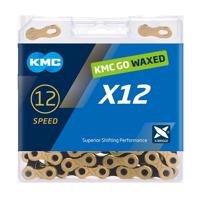 KMC ketting X12 12v 126L waxed goud/zwart - thumbnail