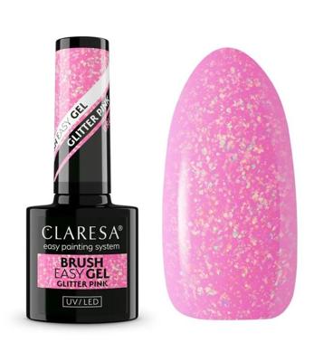 Claresa brush easy gel glitter pink 5ml