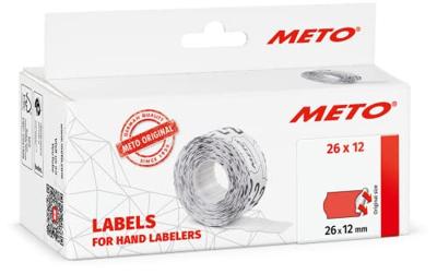 METO Prijslabels 9506165 Permanent hechtend Breedte etiket: 26 mm Hoogte etiket: 12 mm Rood 1 stuk(s)