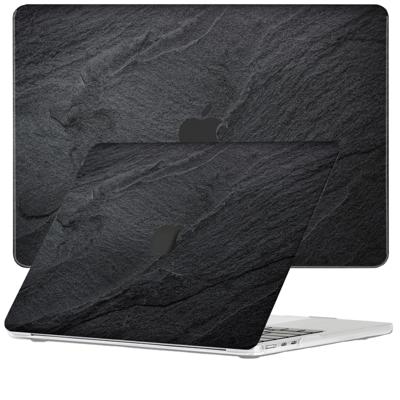 Lunso MacBook Air 15 inch (2023-2025) cover hoes - case - Black Stone Lunso MacBook Air 15 inch (2023-2025) cover hoes - case - Black Stone