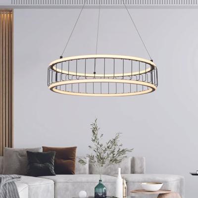 Searchlight Led hanglampCircolo Ø 57cm - 54214-1BK