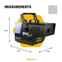 BeamZ Rage 1500LED rookmachine met RGB licht & draadloze afstandsbediening - thumbnail