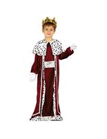 Magisch Verkleedpak Koning Kind Rood - thumbnail