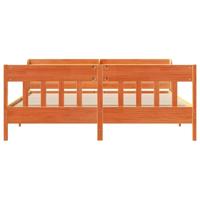 Bedframe zonder matras massief grenenhout wasbruin 180x200 cm - thumbnail