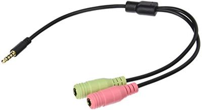 LogiLink CA0021 Adapter Jackplug Audio Adapter [1x Jackplug male 3,5 mm - 2x Jackplug female 3,5 mm] Zwart