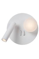 Lucide MATIZ - Bedlamp / Wandlamp - Ø 16,5 cm - LED - 3000K - Met USB oplaadpunt - Wit - thumbnail