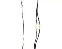 micro LED strengverlichting op batterij 95cm-20L zilver warm wit Lumineo - Lumineo - thumbnail