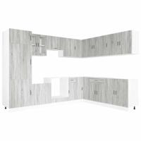 14-delige Keukenkastenset Porto bewerkt hout grijs sonoma eiken - thumbnail