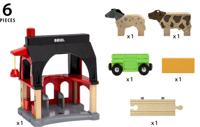 Speelset Ravensburger Animal barn Hout - thumbnail