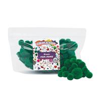 Colorations - pom poms groen, 100st. - thumbnail