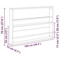 Tijdschrift Rek Sonoma Eiken 100 x 12 x 70 cm Bewerkt hout - thumbnail