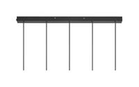 Hanglamp zwart Nordlux &apos;Tilo&apos; modern GU10 zwart hout kookeiland 80 cm - thumbnail