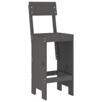 5-delige Tuinbarset massief grenenhout grijs - thumbnail