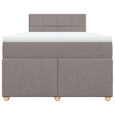 Boxspring met matras stof taupe 120x200 cm