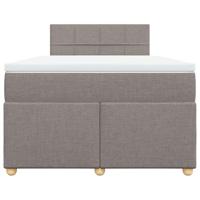 Boxspring met matras stof taupe 120x200 cm - thumbnail