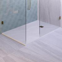 Douchebak Sanitop Just Creating Relievo Crag 100x180 cm Mat Wit - thumbnail