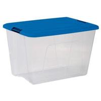 Iris Topbox Opbergbox 60L 57.5x39x36.5 cm Blauw/Transparant - thumbnail