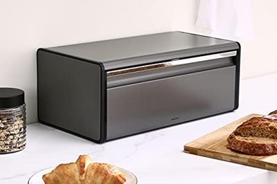 Brabantia Broodtrommel met Klepdeksel Platinum