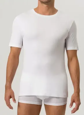 2-Pack heren ondershirts biologisch katoen - Mannen T-shirts korte mouwen Wit en zwart