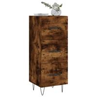 Dressoir 34,5x34x90 cm bewerkt hout gerookt eiken - thumbnail