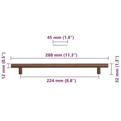 Handvatten 5 st 224 mm roestvrij staal bronskleurig