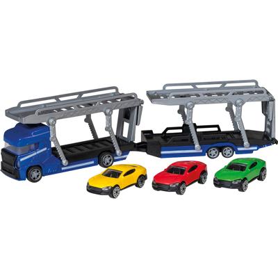 Happy People autotransporter Power Team 35 cm blauw 5 delig