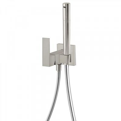 Bidetkraan met handdouche Tres Cuadro | Opbouw | Mengkraan | 1-hendel | Vierkant | RVS look