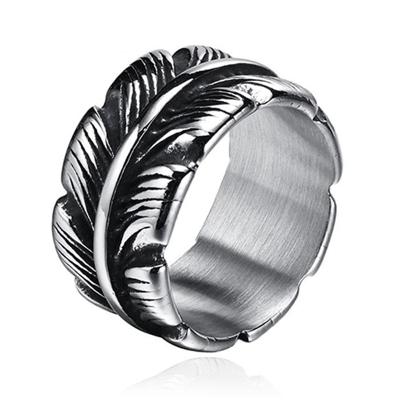 Mendes Jewelry Ring voor Mannen - Veer Zilver-19mm