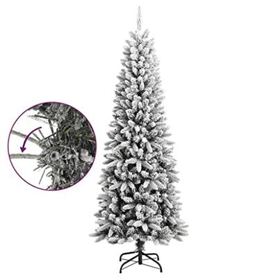 Kunstkerstboom met sneeuw 210 cm PVC en PE