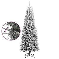 Kunstkerstboom met sneeuw 210 cm PVC en PE - thumbnail
